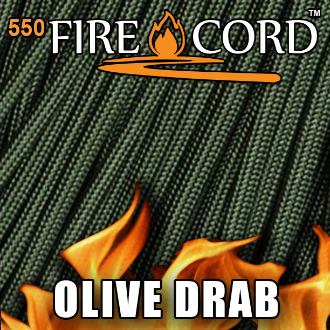 550 FireCord - Olive Drab - 50 Feet by Live Fire Gear™