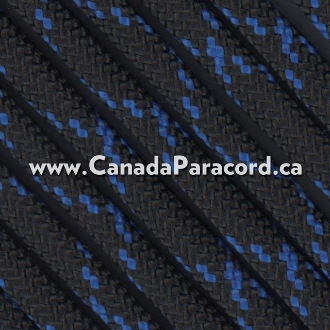 Black With Royal Blue X, 50 Foot, 550 LB Nylon Paracord