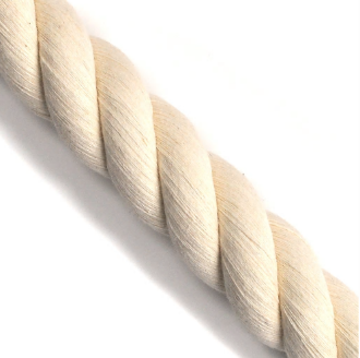 3/8 Inch 100% Cotton 3 Strand Rope | 50 Feet