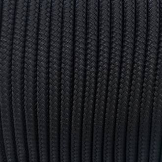 Black, 1/4 Double Braid Polyester Halter and Yacht Rope